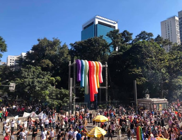 Camarote Solidário na 27ª Parada do Orgulho LGBT+ de SP | Foto: Agência Aids