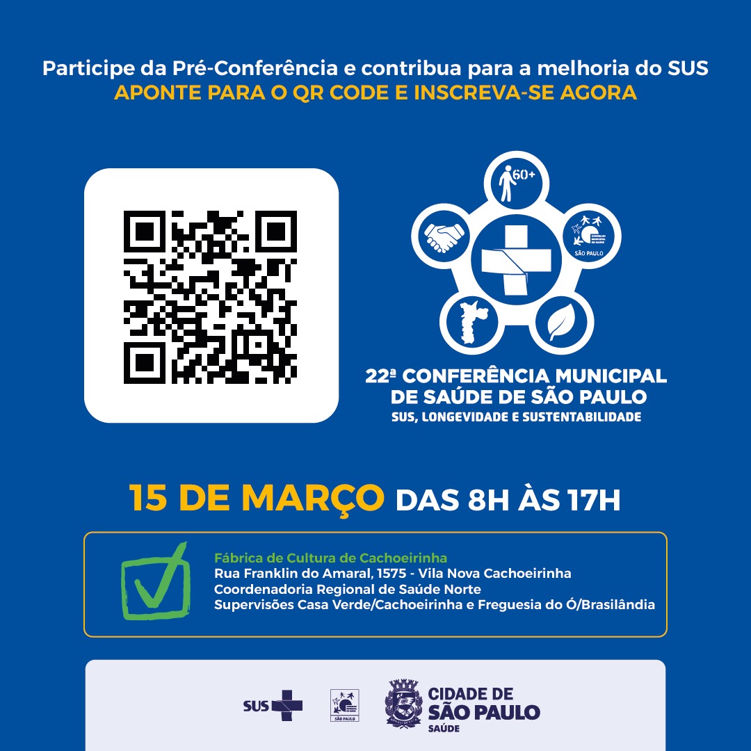 Chamada da 22ª Conferência Municipal de Saúde de São Paulo