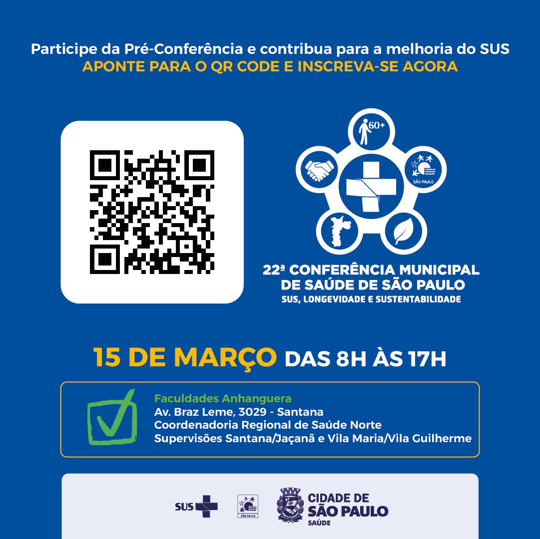 Chamada da 22ª Conferência Municipal de Saúde de São Paulo