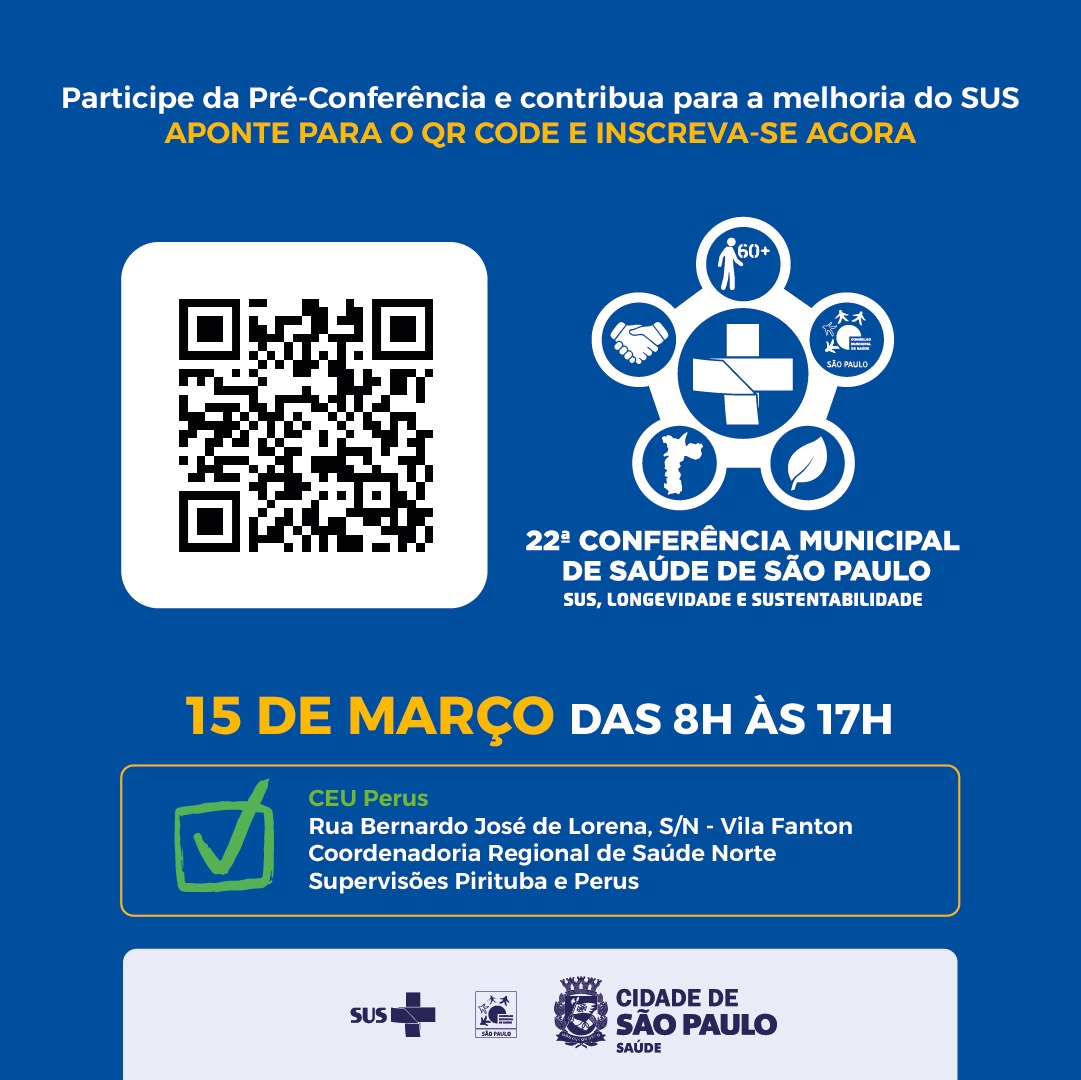 Chamada da 22ª Conferência Municipal de Saúde de São Paulo